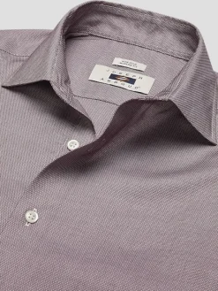 Patterned Dress Shirts|Designer Dress Shirts-Joseph Abboud Modern Fit Wrinkle-Resistant Cotton Dress Shirt Burgundy