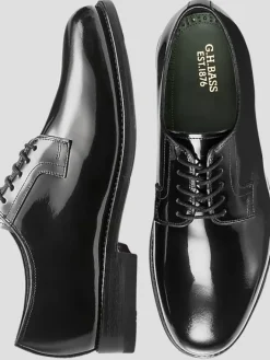 Oxfords|Dress & Formal Shoes-G.H.BASS Monogram Blucher Derby Oxfords Formal Black
