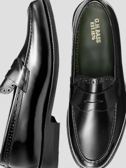 Loafers & Slip-ons|Dress & Formal Shoes-G.H.BASS Monogram Loafers Black