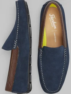 Loafers & Slip-ons-Florsheim Motor Moc Toe Venetian Loafers Navy