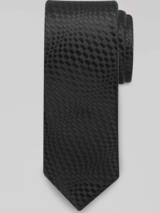 Formal Accessories|Ties-Egara Narrow Tie Black