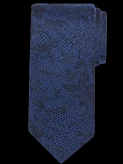Ties-Joseph Abboud Narrow Botanical Tonal Tie Black