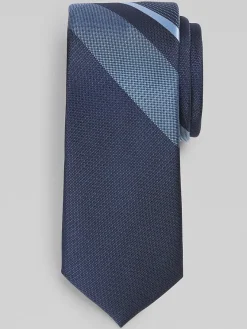 Ties-Egara Narrow Color Block Panel Tie Charcoal