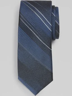 Ties-Egara Narrow Degrade Tonal Stripe Tie Burgundy