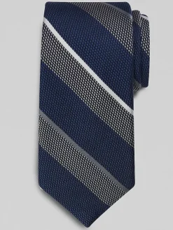 Ties-Joseph Abboud Narrow Dot Stripe Tie Black