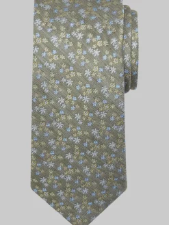 Ties-Pronto Uomo Narrow Floral Tie Green
