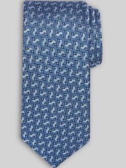 Ties-Joseph Abboud Narrow Geo Puzzle Pieces Tie Blue