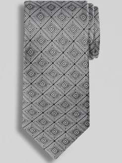 Ties-Joseph Abboud Narrow Medallion Tie Black