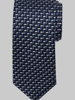 Ties-Joseph Abboud Narrow Micro-Pattern Tie Blue
