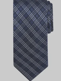 Ties-Joseph Abboud Narrow Plaid Tie Brown