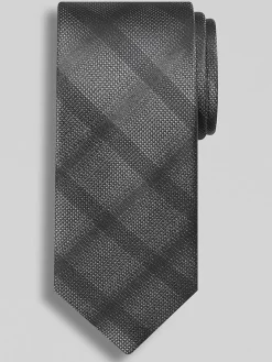 Ties-Awearness Kenneth Cole Narrow Plaid Tie Black