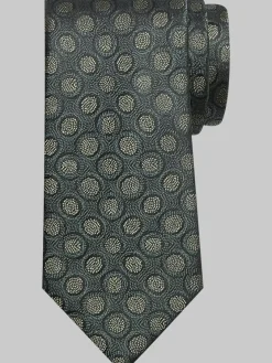 Ties-Awearness Kenneth Cole Narrow Solar Flare Dot Silk Tie Black