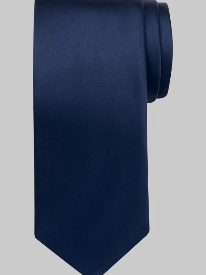 Formal Accessories|Ties-Pronto Uomo Narrow Solid Silk Tie Apple