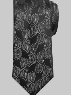 Ties-Awearness Kenneth Cole Narrow Sweeps Floral Tie Black