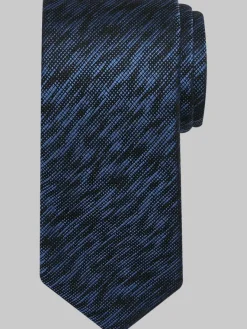 Ties-Pronto Uomo Narrow Textured Bits & Bites Silk Tie Black