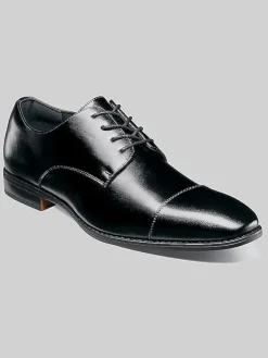 Oxfords|Dress & Formal Shoes-Stacy Adams Nelson Cap Toe Oxfords Black
