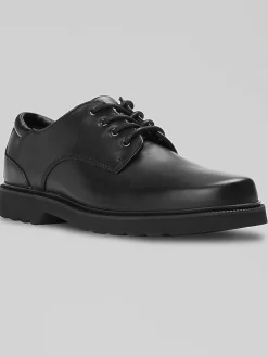 Oxfords|Casual Shoes-Rockport Northfield Leather Waterproof Plain Toe Oxfords Black