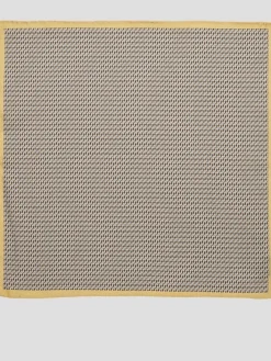 Pocket Squares-Pronto Uomo Octagon Silk Pocket Square Black