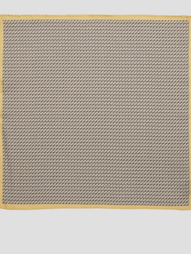 Pocket Squares-Pronto Uomo Octagon Silk Pocket Square Black