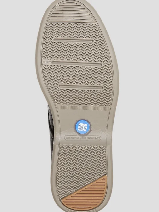 Boots-Nunn Bush Otto Leather Lace-up Plain Toe Chukka Boots Black