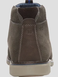 Boots-Nunn Bush Otto Suede Lace-up Plain Toe Chukka Boots Gray