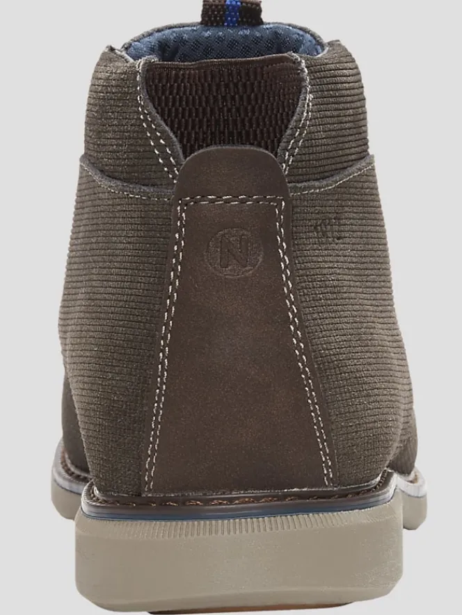 Boots-Nunn Bush Otto Suede Lace-up Plain Toe Chukka Boots Gray