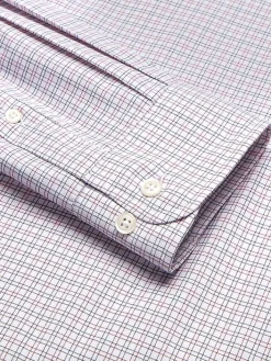 Patterned Dress Shirts|Designer Dress Shirts-Joseph Abboud Performance Small Plaid Dress Shirt Grey