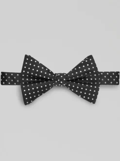 Bow Ties-Egara Polka-Dot Pre-Tied Bow Tie Black/White