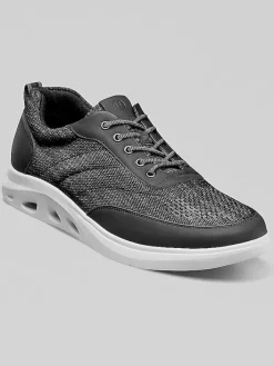 Sneakers|Casual Shoes-Nunn Bush Ponte Knit Moc Toe U-Bal Sneakers Black