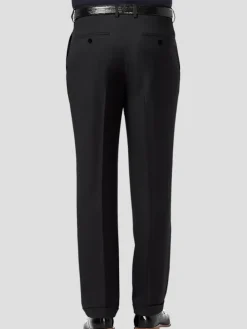 Dress Pants-Haggar Premium Comfort Classic Fit Pleat Front Pant Black