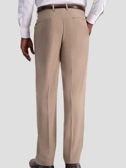 Dress Pants-Haggar Premium Comfort Classic Fit Flat Front Dress Pant Black