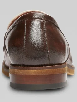 Loafers & Slip-ons-Stacy Adams Prichard Moc Toe Penny Loafers Brown/White