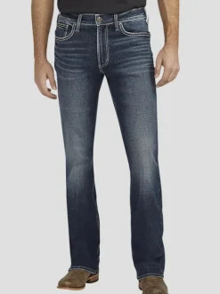 Jeans|Jeans-Silver Jeans Relaxed Fit Straight Leg Casual Jeans Dark Wash