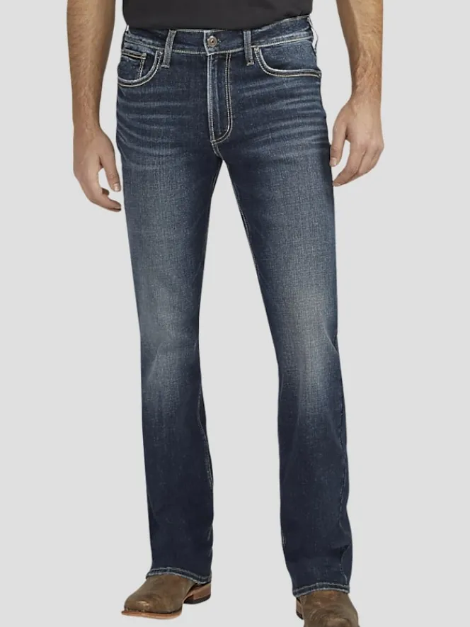 Jeans|Jeans-Silver Jeans Relaxed Fit Straight Leg Casual Jeans Dark Wash