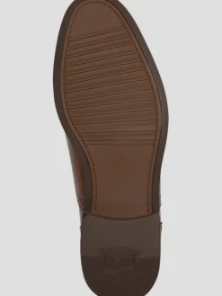 Oxfords|Dress & Formal Shoes-Florsheim Remi Leather Medallion Cap Toe Oxfords Cognac