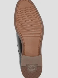 Oxfords|Dress & Formal Shoes-Florsheim Remi Leather Plain Toe Lace-Up Oxfords Black