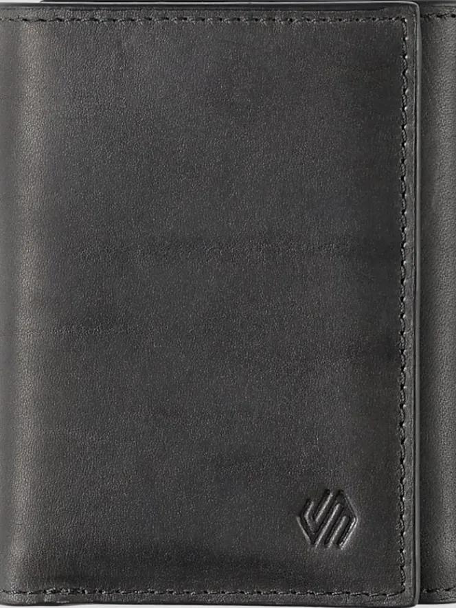 Wallets-Johnston &Amp; Murphy Rhodes Leather Trifold Wallet Black