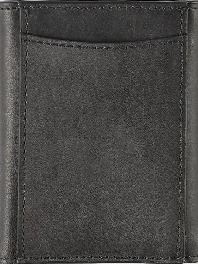 Wallets-Johnston &Amp; Murphy Rhodes Leather Trifold Wallet Black