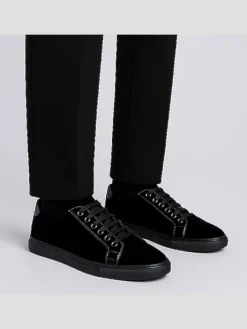 Dress & Formal Shoes-Belvedere Rico Formal Velvet Sneakers Black