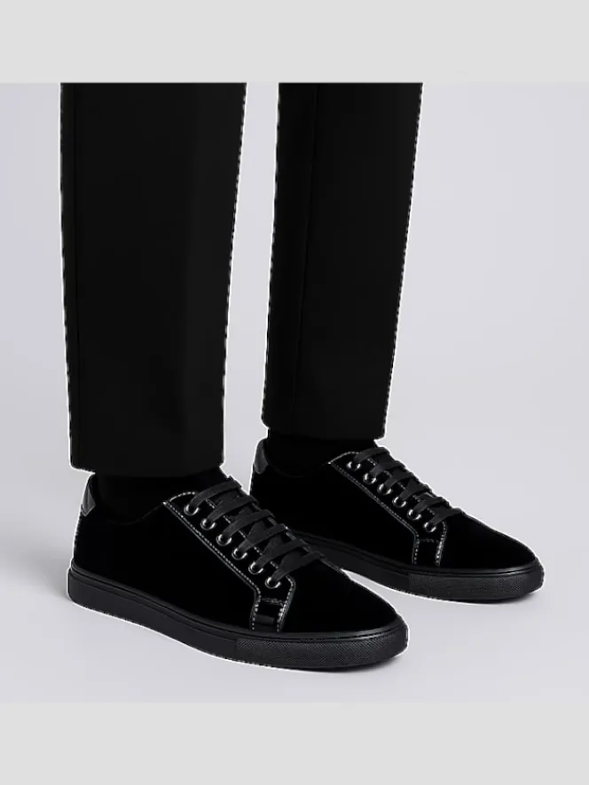Dress & Formal Shoes-Belvedere Rico Formal Velvet Sneakers Black