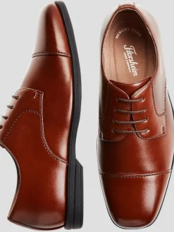 Oxfords|Boys Clothing-Florsheim Rolan Leather Boys Cap Toe Dress Shoes Black