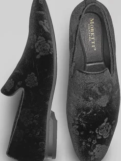 Loafers & Slip-ons|Dress & Formal Shoes-Moretti Roswell Smoking Shoes Black