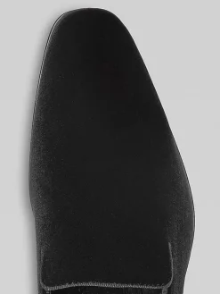 Loafers & Slip-ons|Dress & Formal Shoes-Stacy Adams Savian Plain Toe Velour Formal Loafers Black