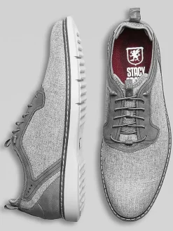 Casual Shoes|Casual Shoes-Stacy Adams Scanlon Plain Toe Elastic Lace Shoes Brown