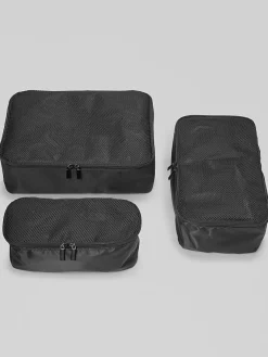Travel & Luggage-Pronto Uomo Set of 3 Packing Cubes Black