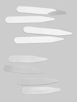 Shoe & Clothing Care|Formal Accessories-Men's Wearhouse Silver-Finish Collar Stays, Set of 8 Misc