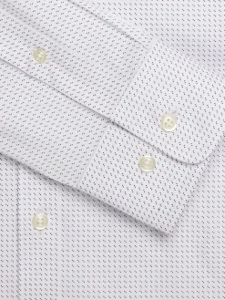 Dress Shirts|Patterned Dress Shirts-Egara Skinny Fit Double Dot Dress Shirt Lavender