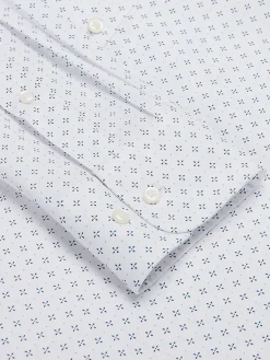 Patterned Dress Shirts|Dress Shirts-Egara Skinny Fit Dress Shirt Navy