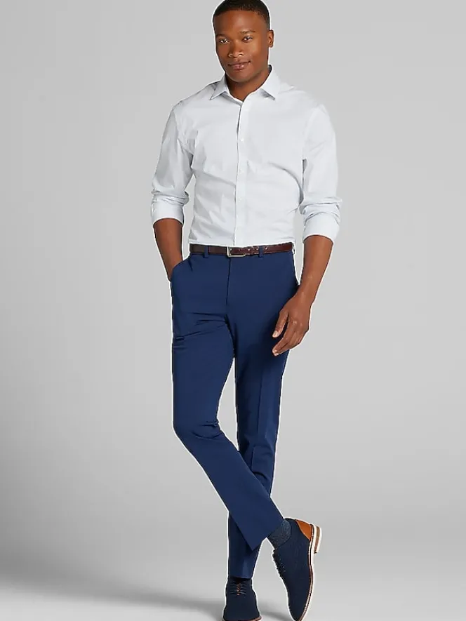 Patterned Dress Shirts|Dress Shirts-Egara Skinny Fit Floral Dress Shirt Blush