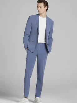3-piece Suits|Suit Separates-Egara Skinny Fit Seersucker Suit Jacket Chambrary Seersucker